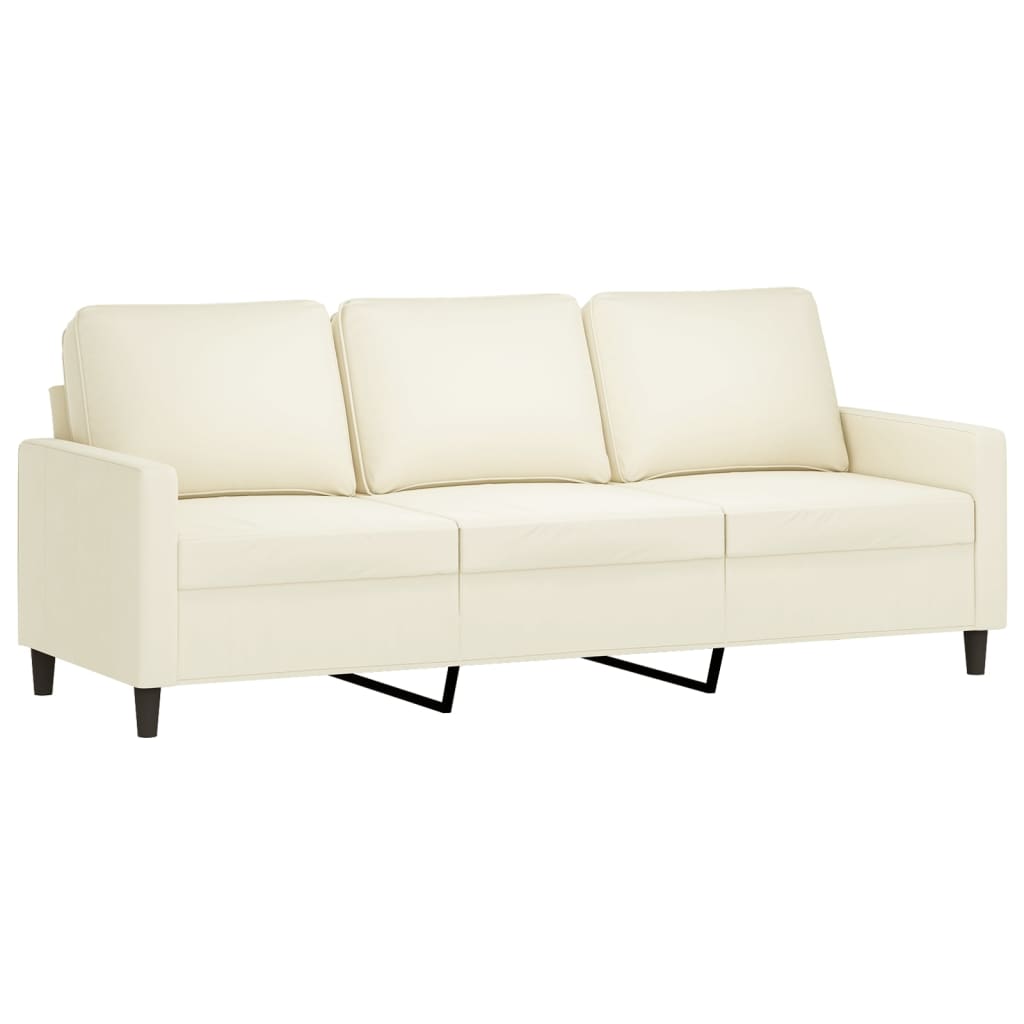 4-delige Loungeset met kussens fluweel crèmekleurig is nu te koop bij PeponiXL, paradijselijk wonen!