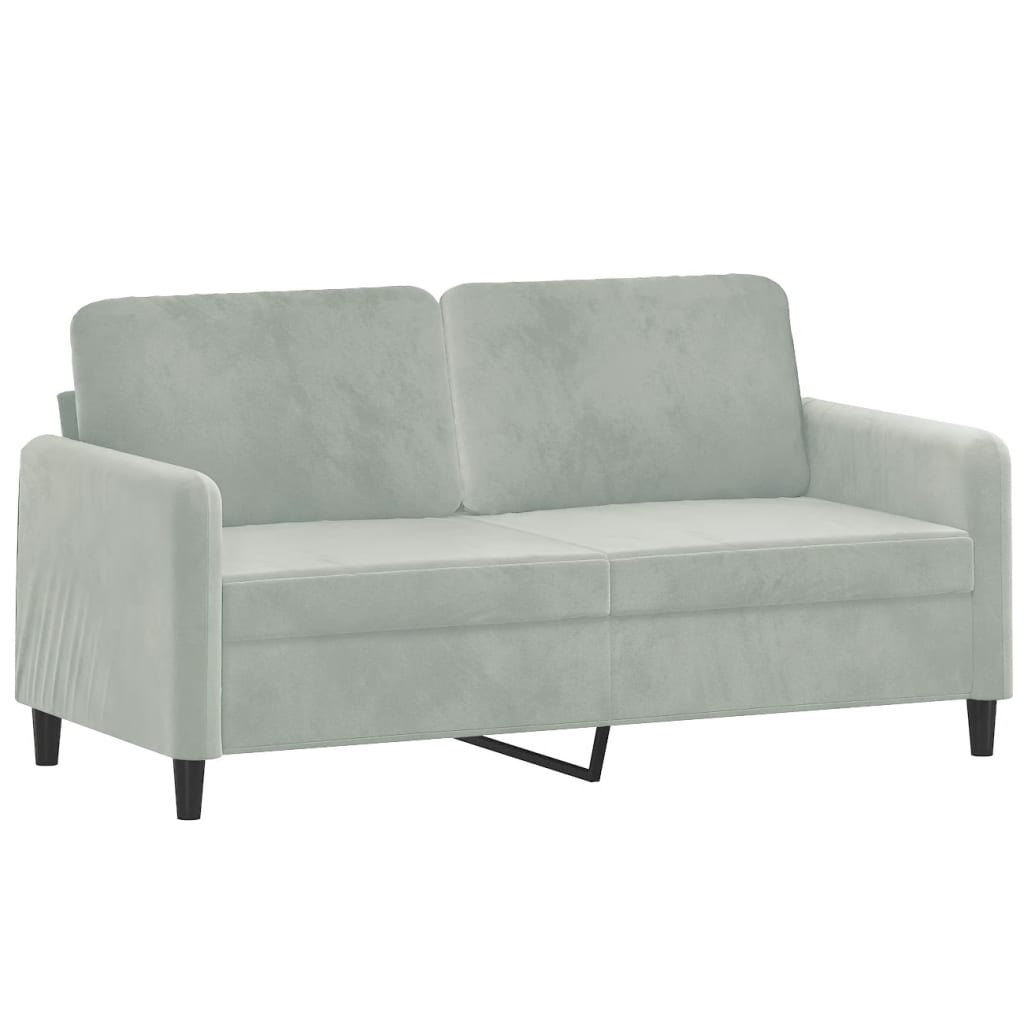 2-delige Loungeset fluweel lichtgrijs is nu te koop bij PeponiXL, paradijselijk wonen!