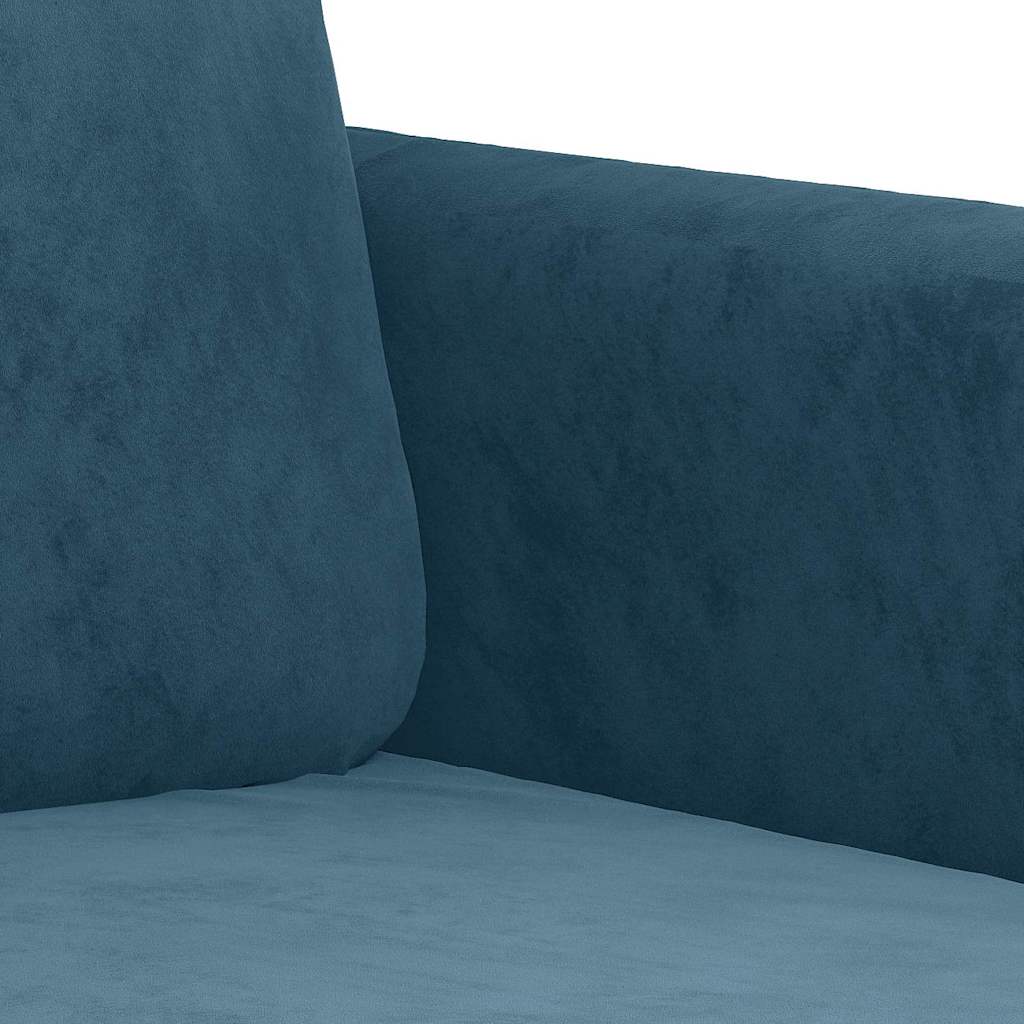 3-delige Loungeset fluweel blauw is nu te koop bij PeponiXL, paradijselijk wonen!
