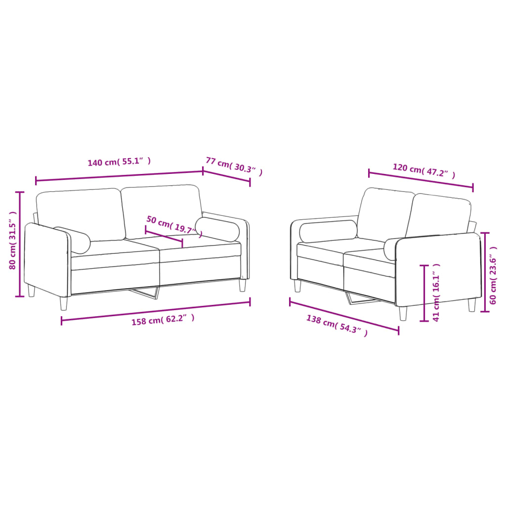 2-delige Loungeset met kussens fluweel donkergroen is nu te koop bij PeponiXL, paradijselijk wonen!