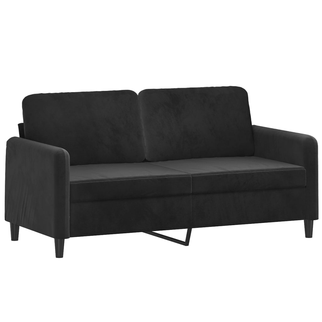 3-delige Loungeset met kussens fluweel zwart is nu te koop bij PeponiXL, paradijselijk wonen!