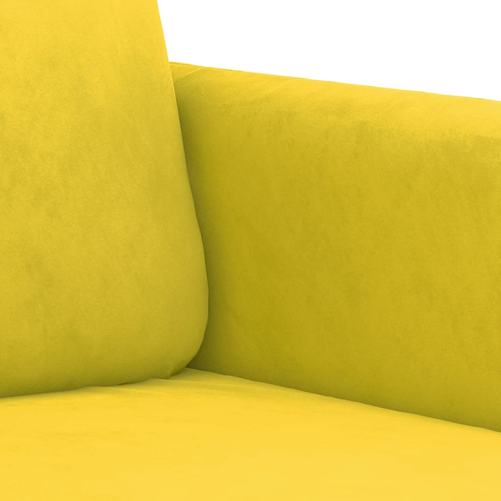 3-delige Loungeset met kussens fluweel geel is nu te koop bij PeponiXL, paradijselijk wonen!