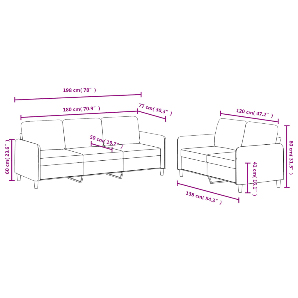 2-delige Loungeset fluweel donkergrijs is nu te koop bij PeponiXL, paradijselijk wonen!