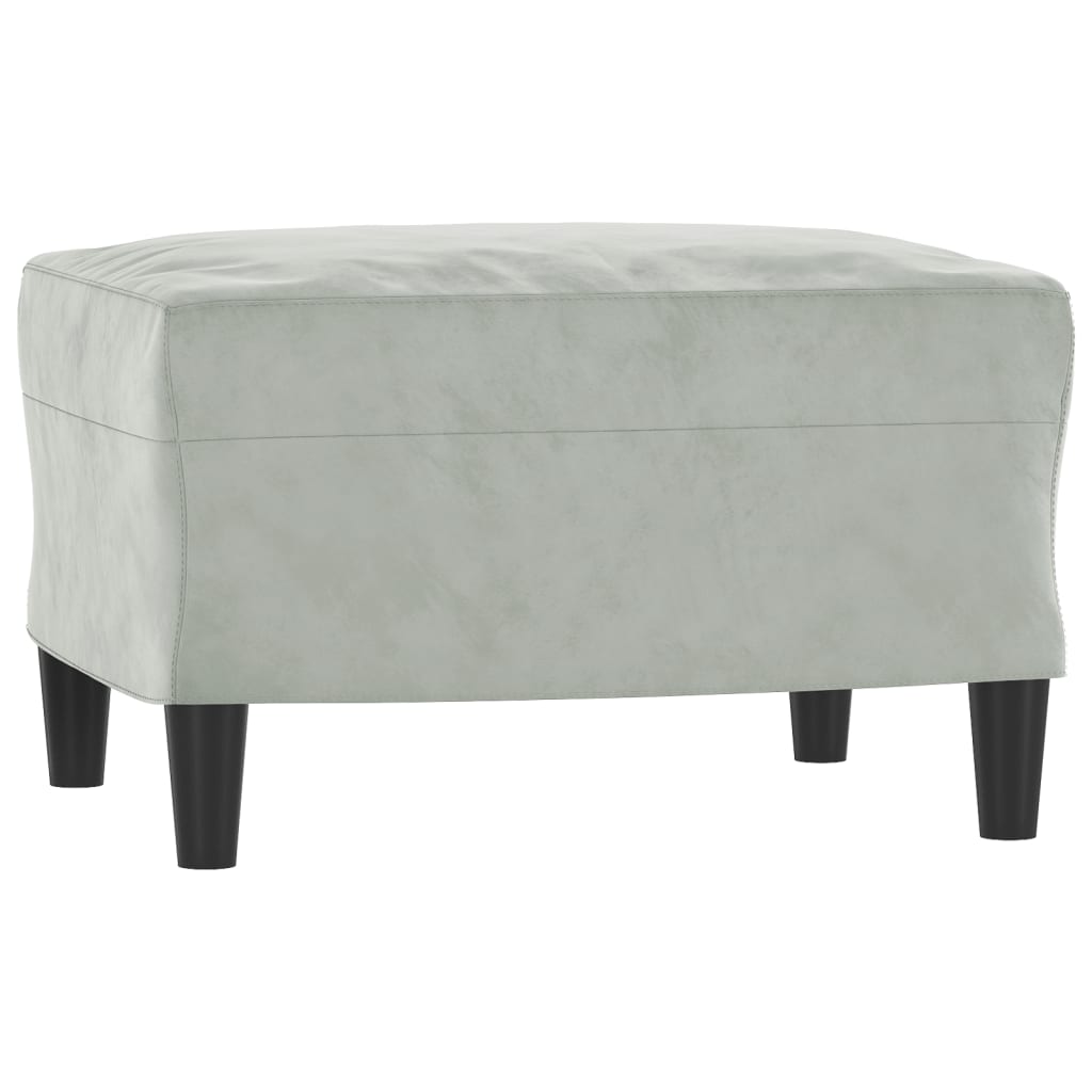 3-delige Loungeset fluweel lichtgrijs is nu te koop bij PeponiXL, paradijselijk wonen!
