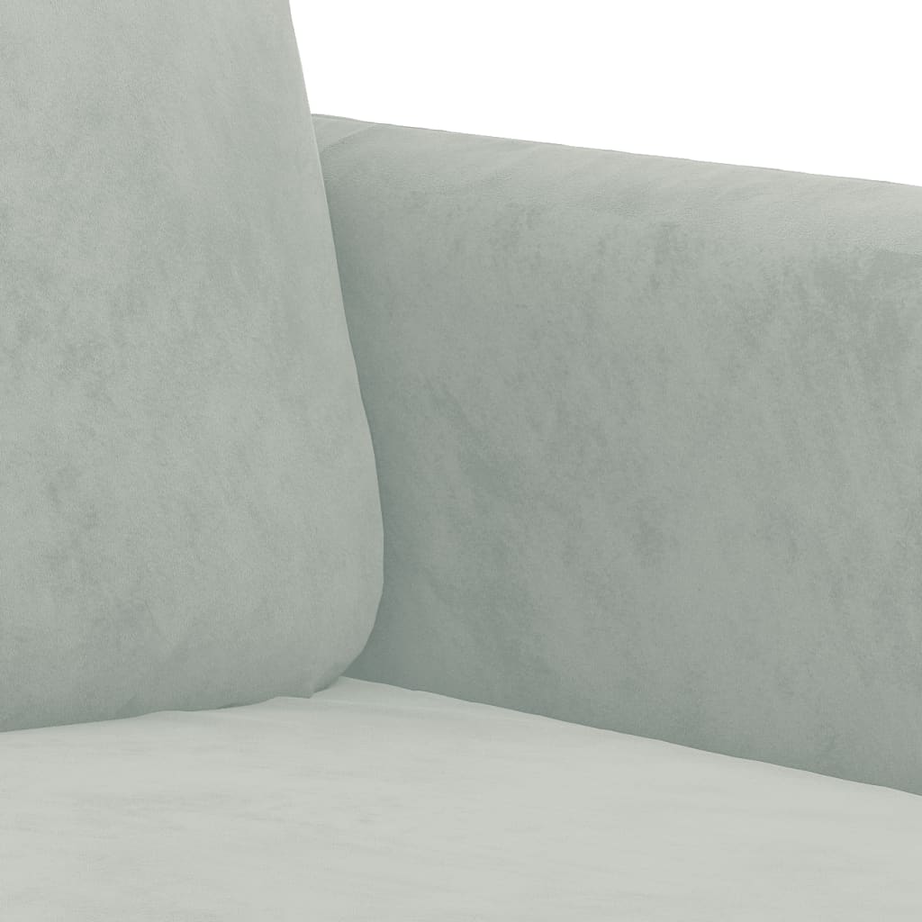 3-delige Loungeset fluweel lichtgrijs is nu te koop bij PeponiXL, paradijselijk wonen!