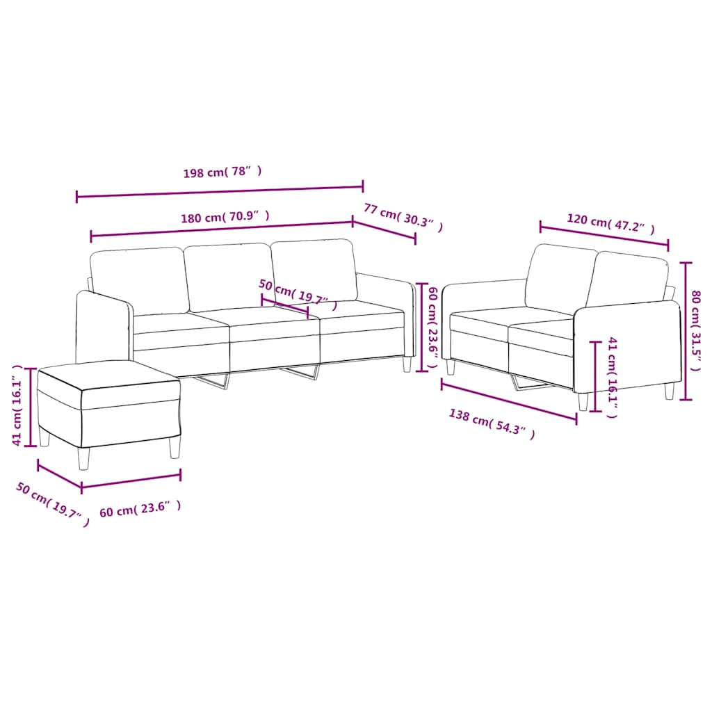 3-delige Loungeset fluweel geel is nu te koop bij PeponiXL, paradijselijk wonen!