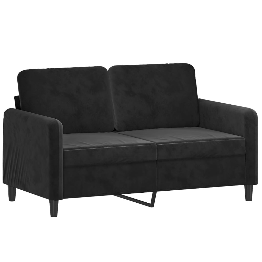 2-delige Loungeset met kussens fluweel zwart is nu te koop bij PeponiXL, paradijselijk wonen!