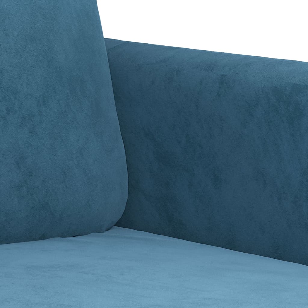 2-delige Loungeset met kussens fluweel blauw is nu te koop bij PeponiXL, paradijselijk wonen!