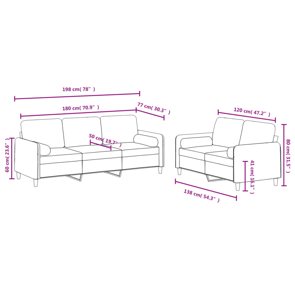 2-delige Loungeset met kussens fluweel blauw is nu te koop bij PeponiXL, paradijselijk wonen!