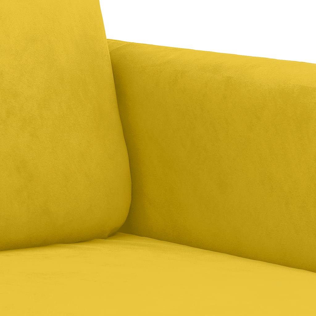 3-delige Loungeset met kussens fluweel geel is nu te koop bij PeponiXL, paradijselijk wonen!