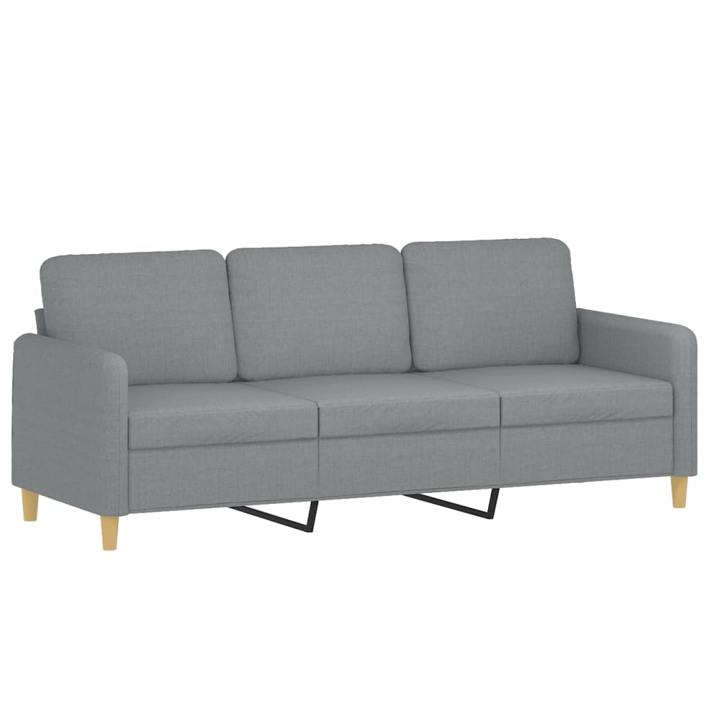 3-delige Loungeset met kussens stof lichtgrijs is nu te koop bij PeponiXL, paradijselijk wonen!