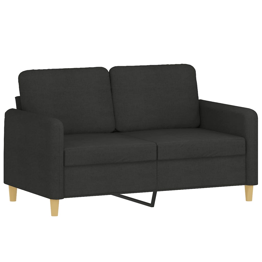 3-delige loungeset met kussens stof zwart is nu te koop bij PeponiXL, paradijselijk wonen!