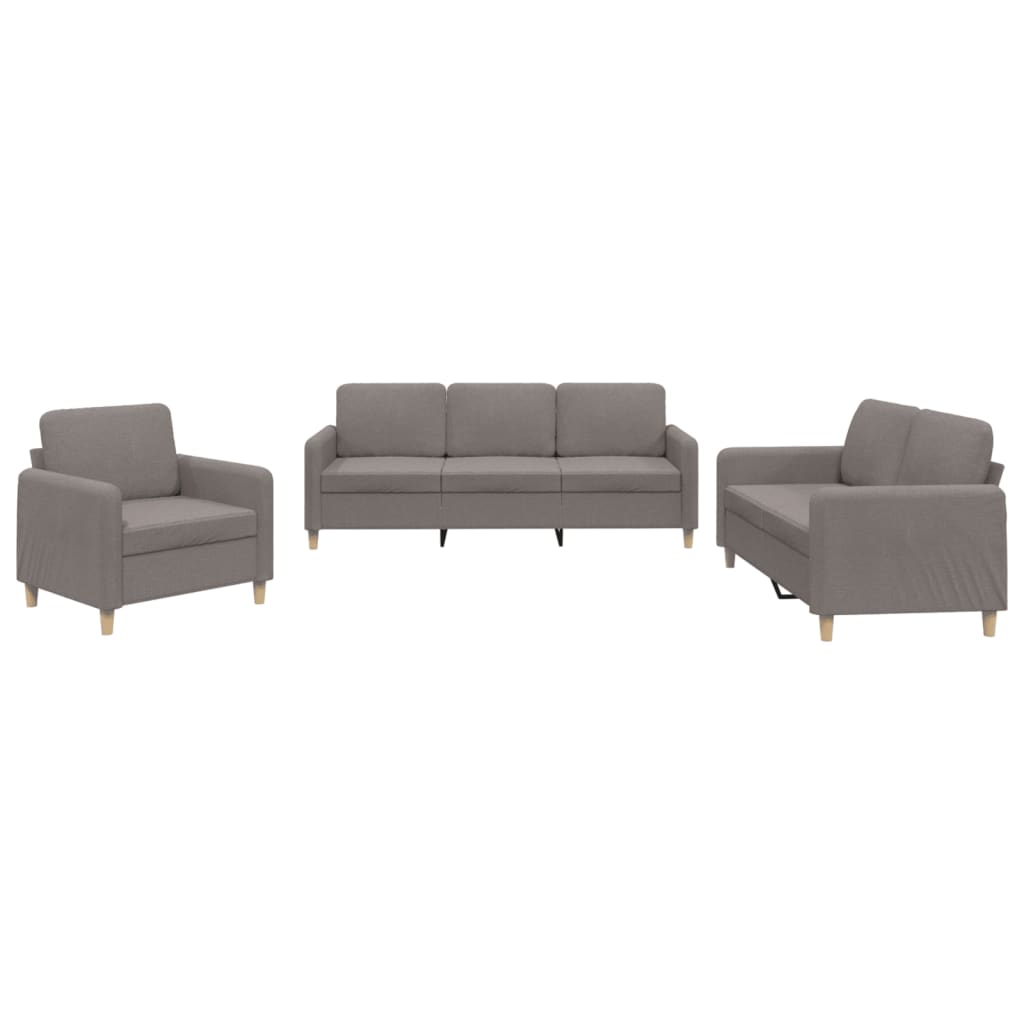 3-delige Loungeset met kussens stof taupe is nu te koop bij PeponiXL, paradijselijk wonen!