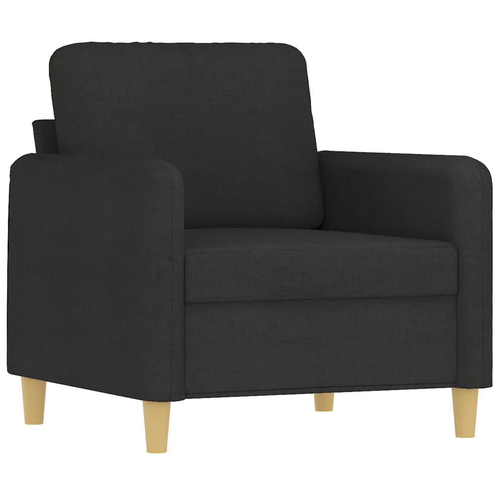 4-delige loungeset met kussens stof zwart is nu te koop bij PeponiXL, paradijselijk wonen!