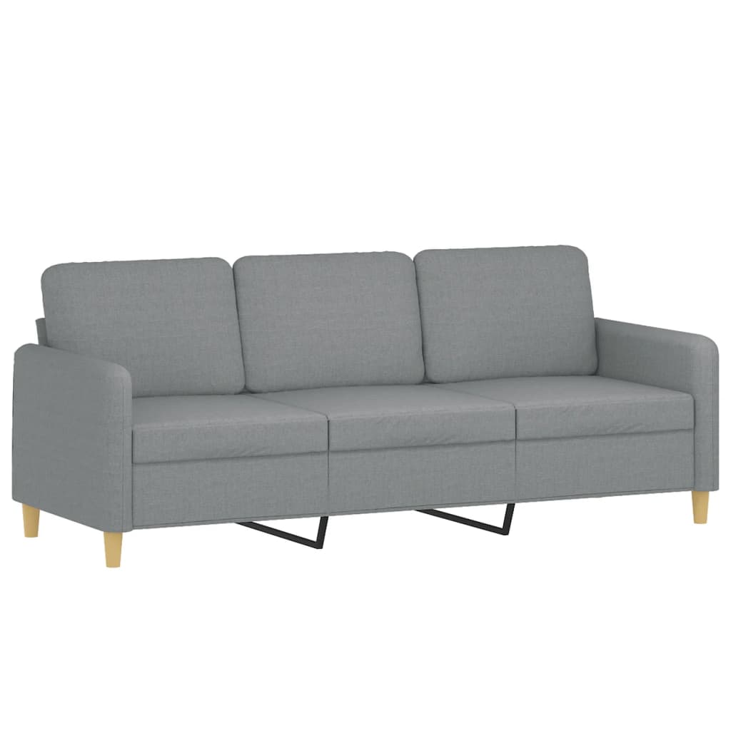 4-delige Loungeset met kussens stof lichtgrijs is nu te koop bij PeponiXL, paradijselijk wonen!