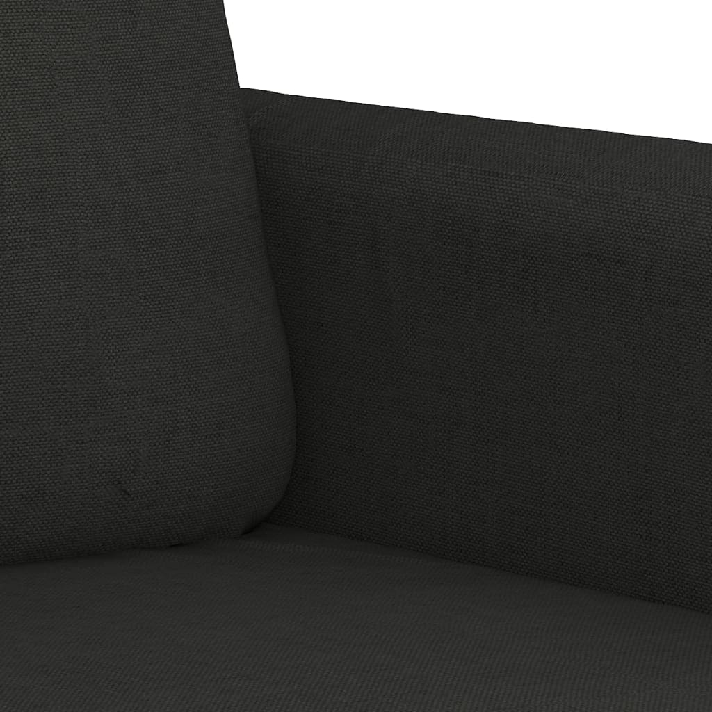 4-delige Loungeset met kussens stof zwart is nu te koop bij PeponiXL, paradijselijk wonen!