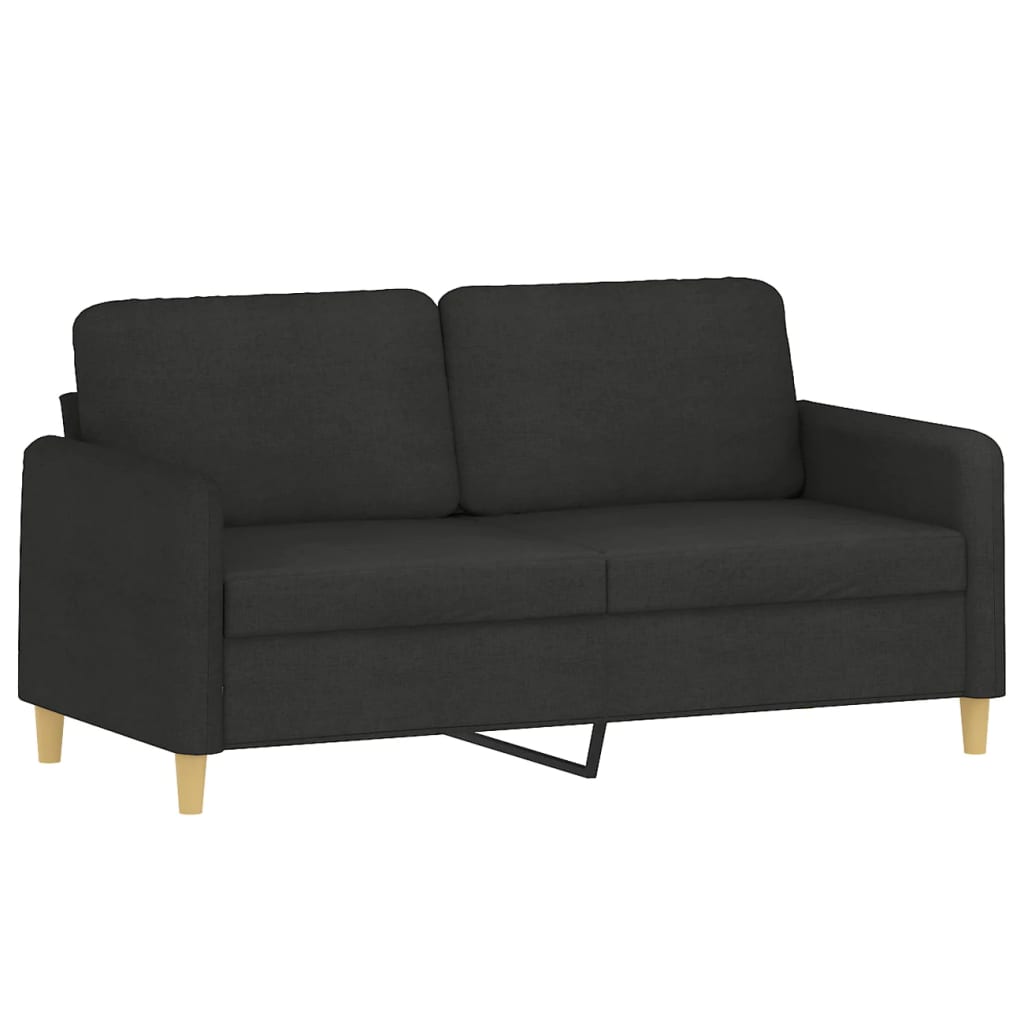 3-delige Loungeset met kussens stof zwart is nu te koop bij PeponiXL, paradijselijk wonen!