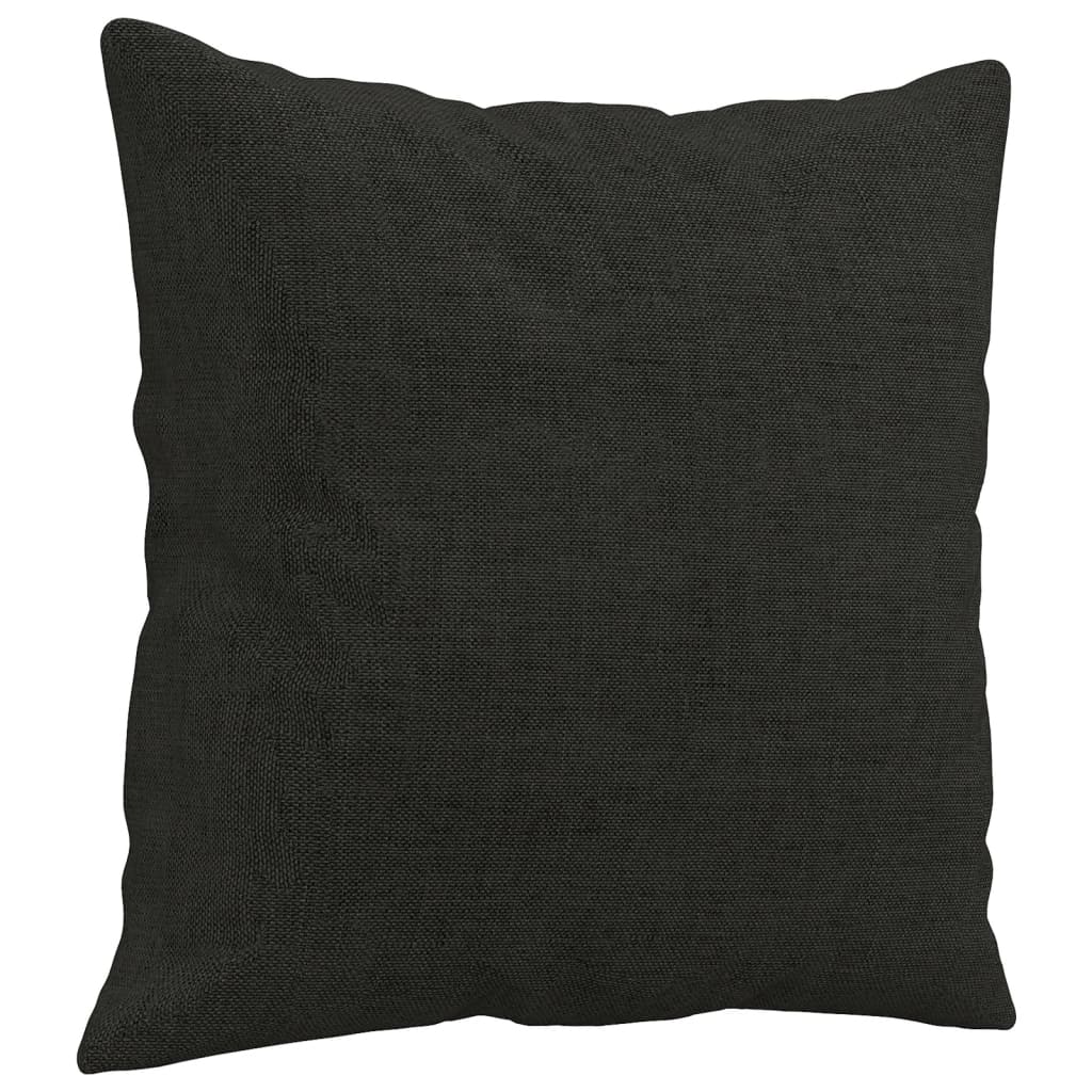 2-delige Loungeset met kussens stof zwart is nu te koop bij PeponiXL, paradijselijk wonen!