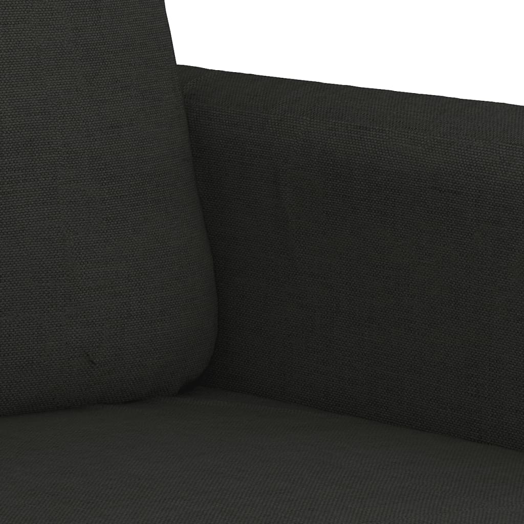2-delige Loungeset met kussens stof zwart is nu te koop bij PeponiXL, paradijselijk wonen!