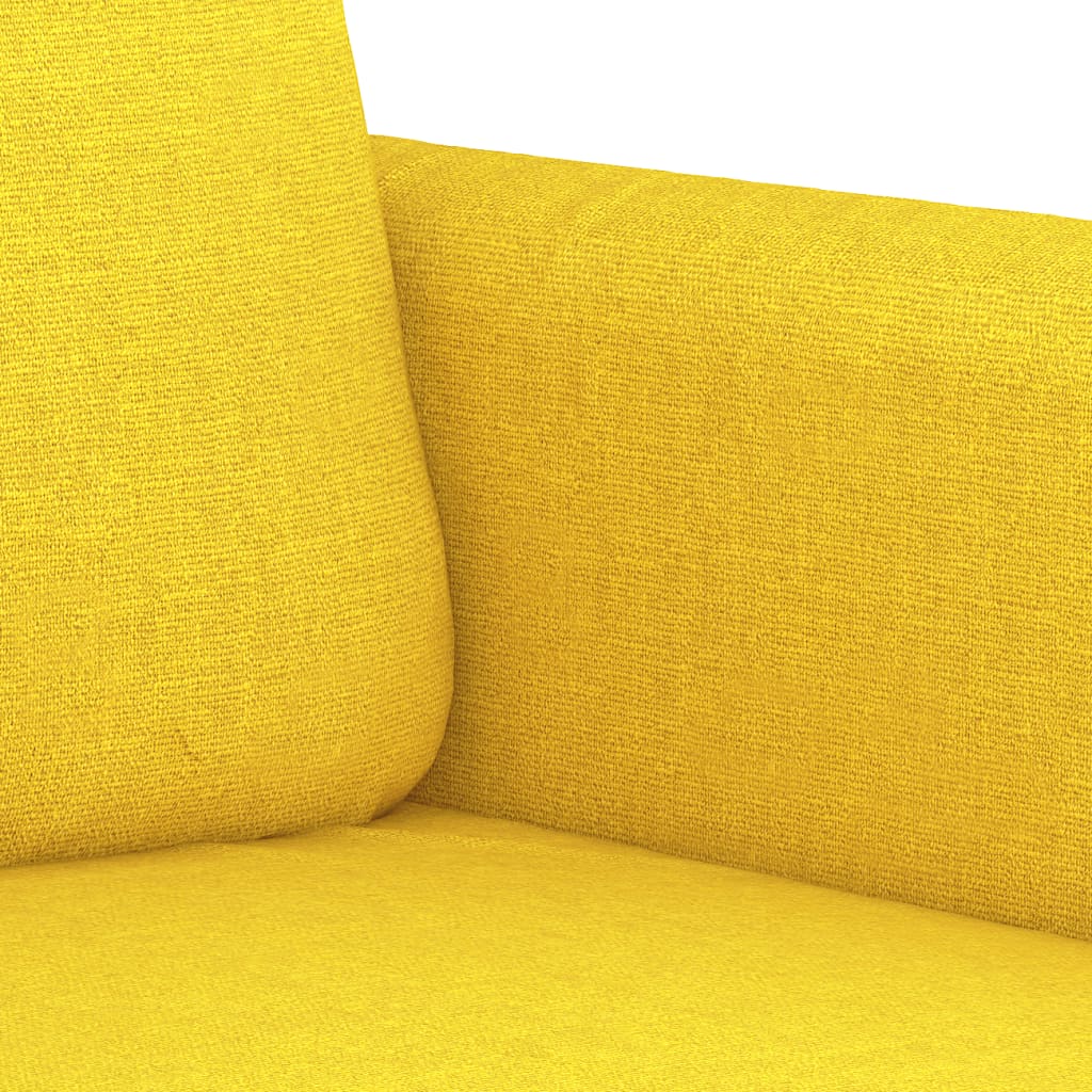 3-delige Loungeset met kussens stof lichtgeel