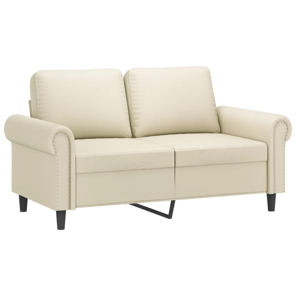 2-delige Loungeset met kussens kunstleer crème is nu te koop bij PeponiXL, paradijselijk wonen!