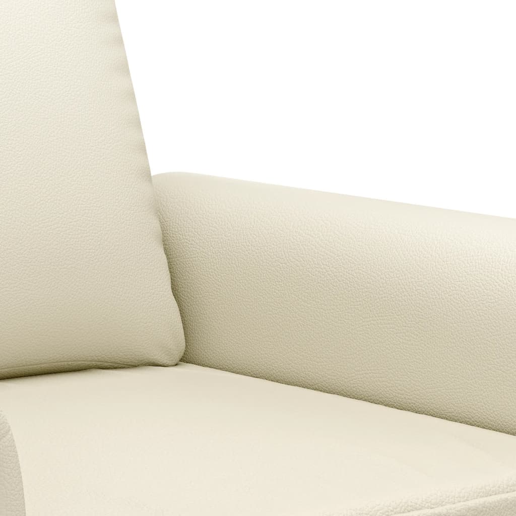 2-delige Loungeset met kussens kunstleer crème is nu te koop bij PeponiXL, paradijselijk wonen!