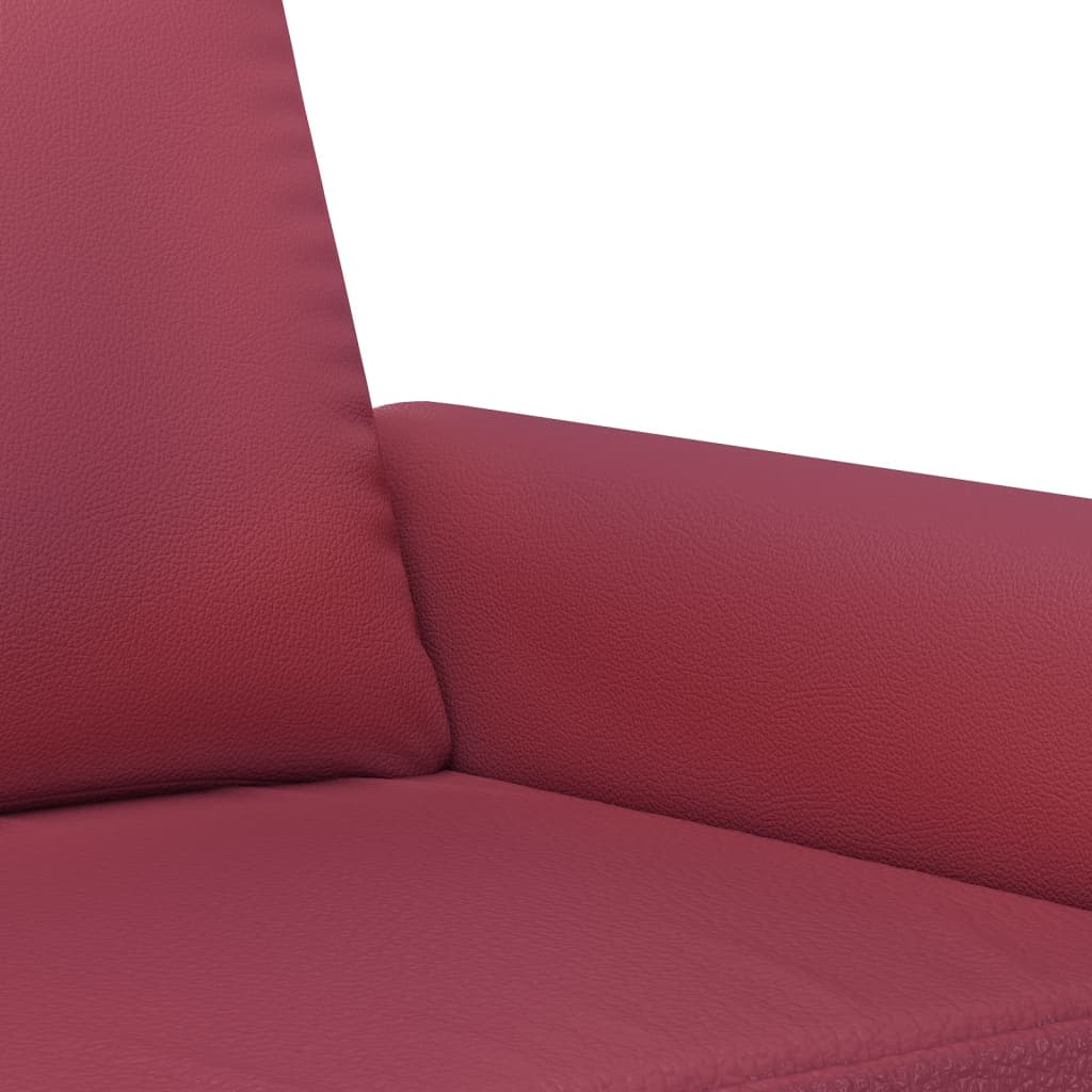 2-delige Loungeset met kussens kunstleer wijnrood is nu te koop bij PeponiXL, paradijselijk wonen!