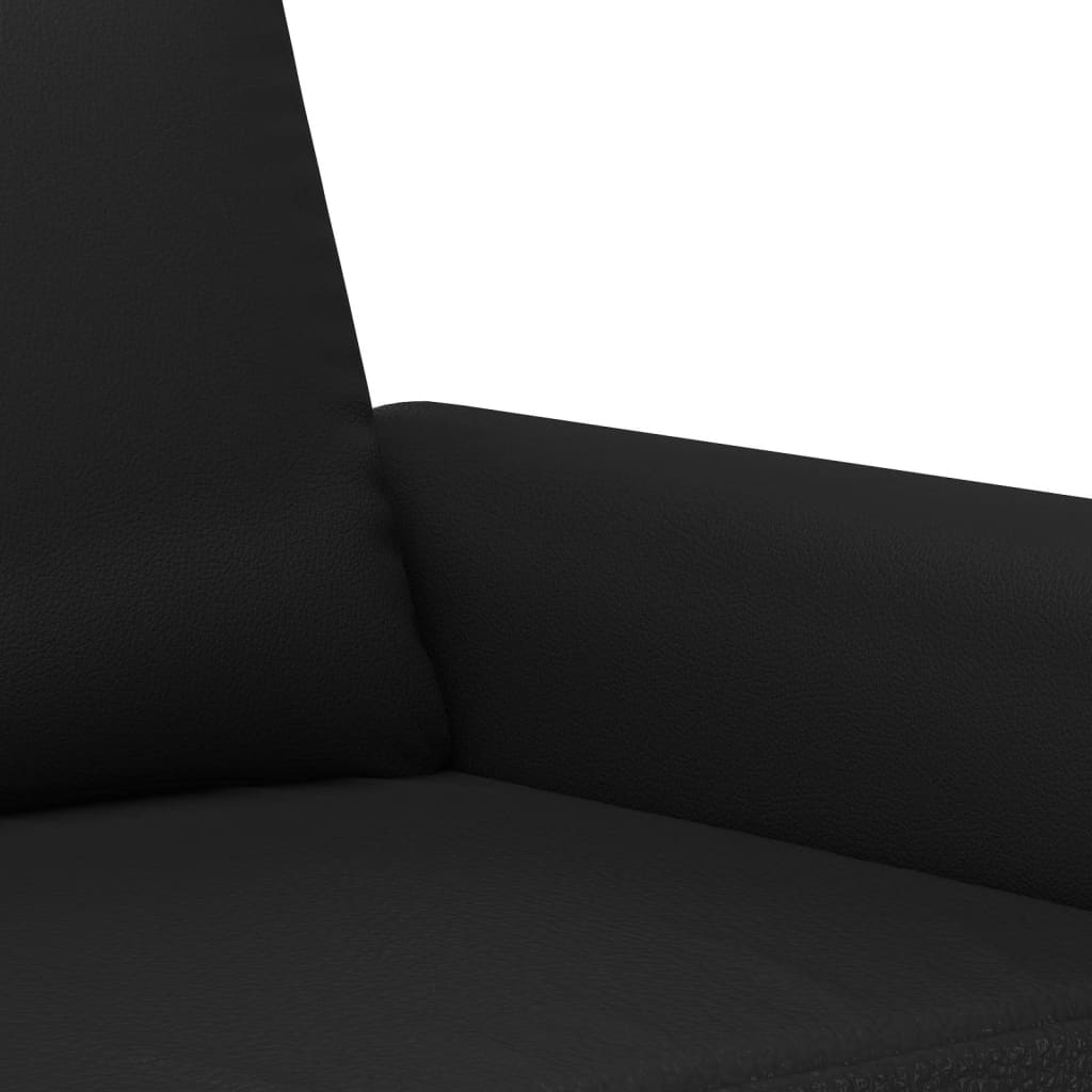 3-delige Loungeset met kussens kunstleer zwart is nu te koop bij PeponiXL, paradijselijk wonen!