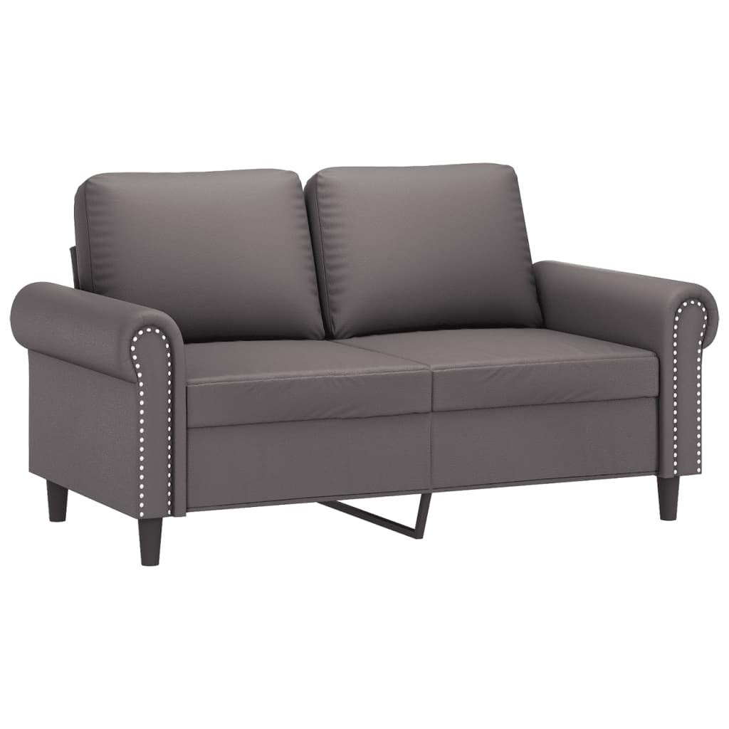 3-delige Loungeset met kussens kunstleer grijs is nu te koop bij PeponiXL, paradijselijk wonen!