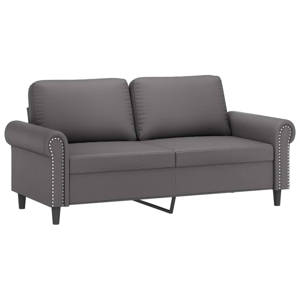 3-delige Loungeset met kussens kunstleer grijs is nu te koop bij PeponiXL, paradijselijk wonen!
