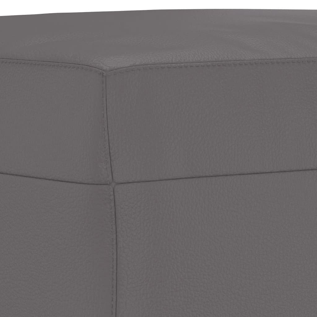3-delige Loungeset met kussens kunstleer grijs is nu te koop bij PeponiXL, paradijselijk wonen!