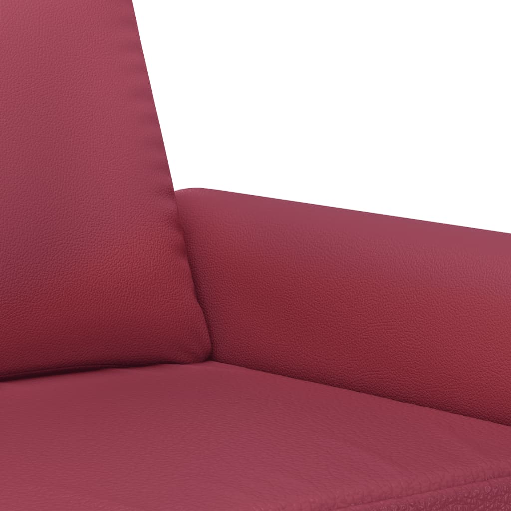 3-delige Loungeset met kussens kunstleer wijnrood is nu te koop bij PeponiXL, paradijselijk wonen!