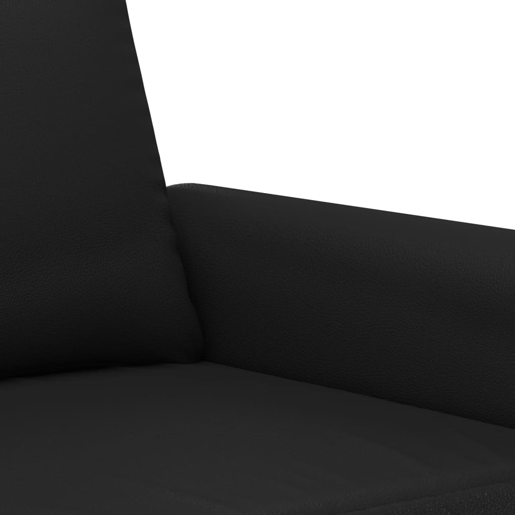 2-delige Loungeset met kussens kunstleer zwart is nu te koop bij PeponiXL, paradijselijk wonen!