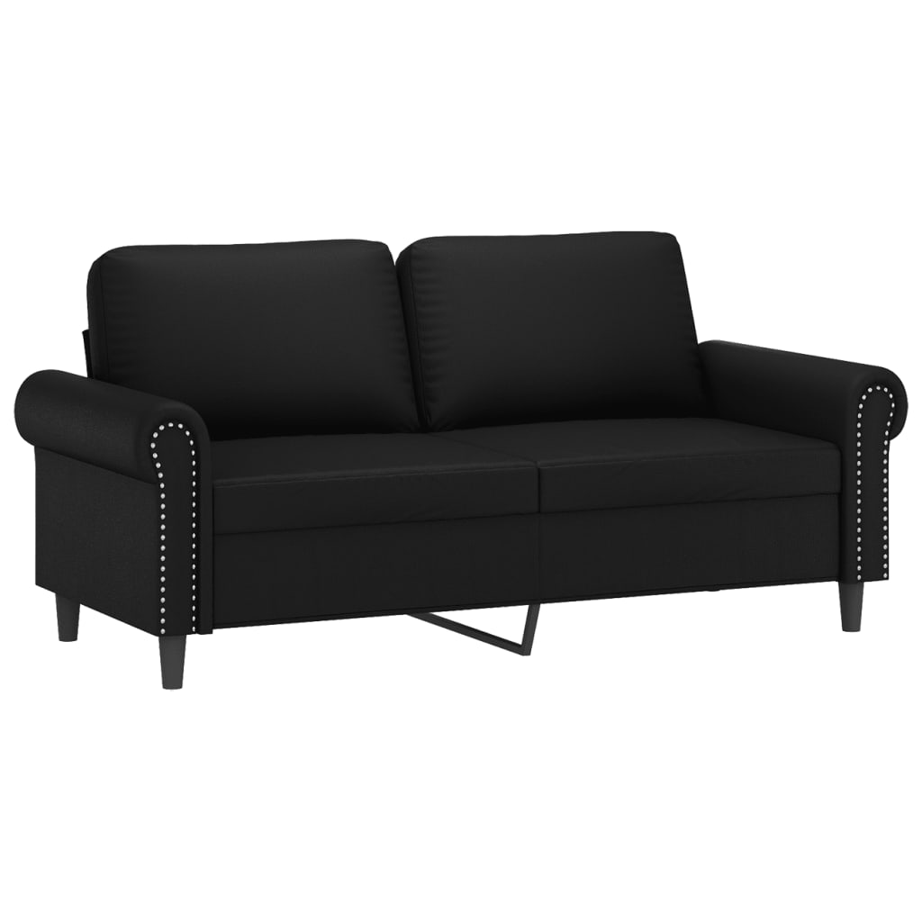 3-delige Loungeset met kussens kunstleer zwart is nu te koop bij PeponiXL, paradijselijk wonen!