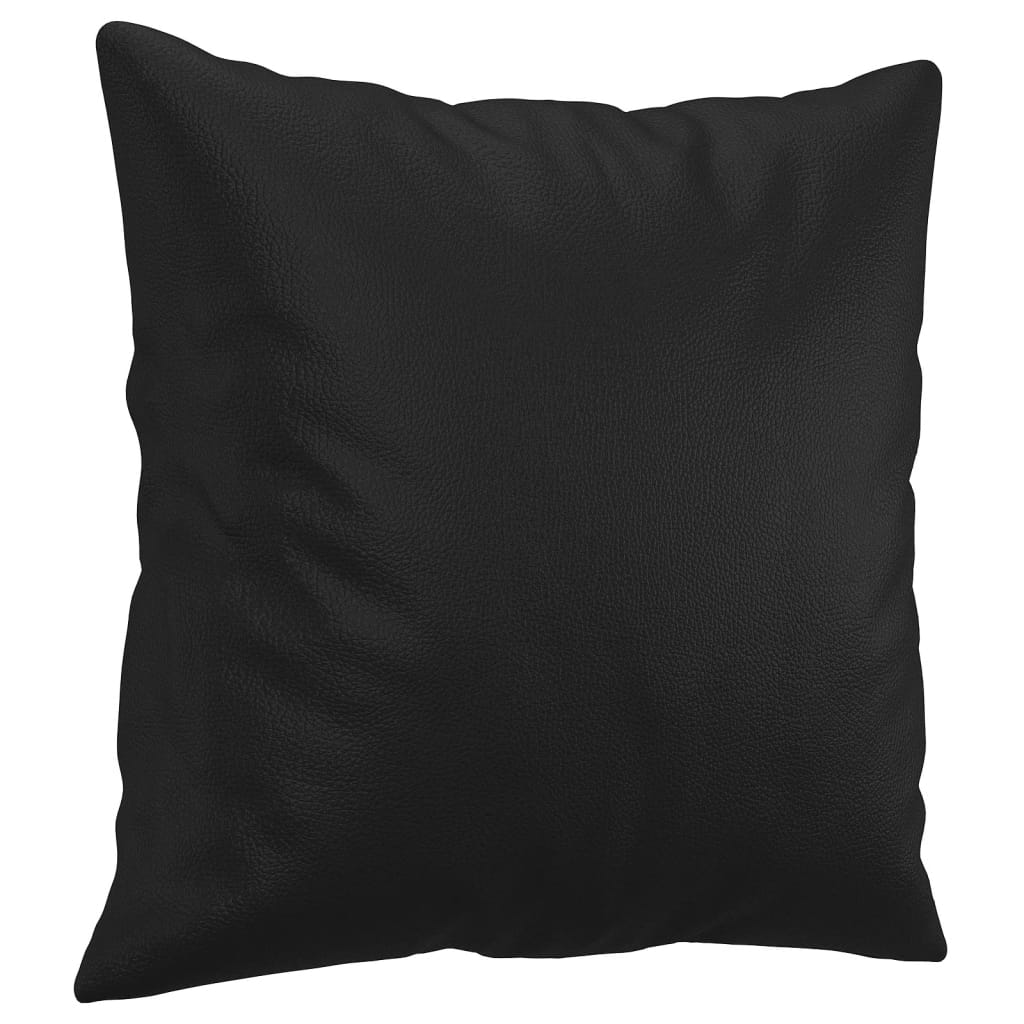 3-delige Loungeset met kussens kunstleer zwart is nu te koop bij PeponiXL, paradijselijk wonen!