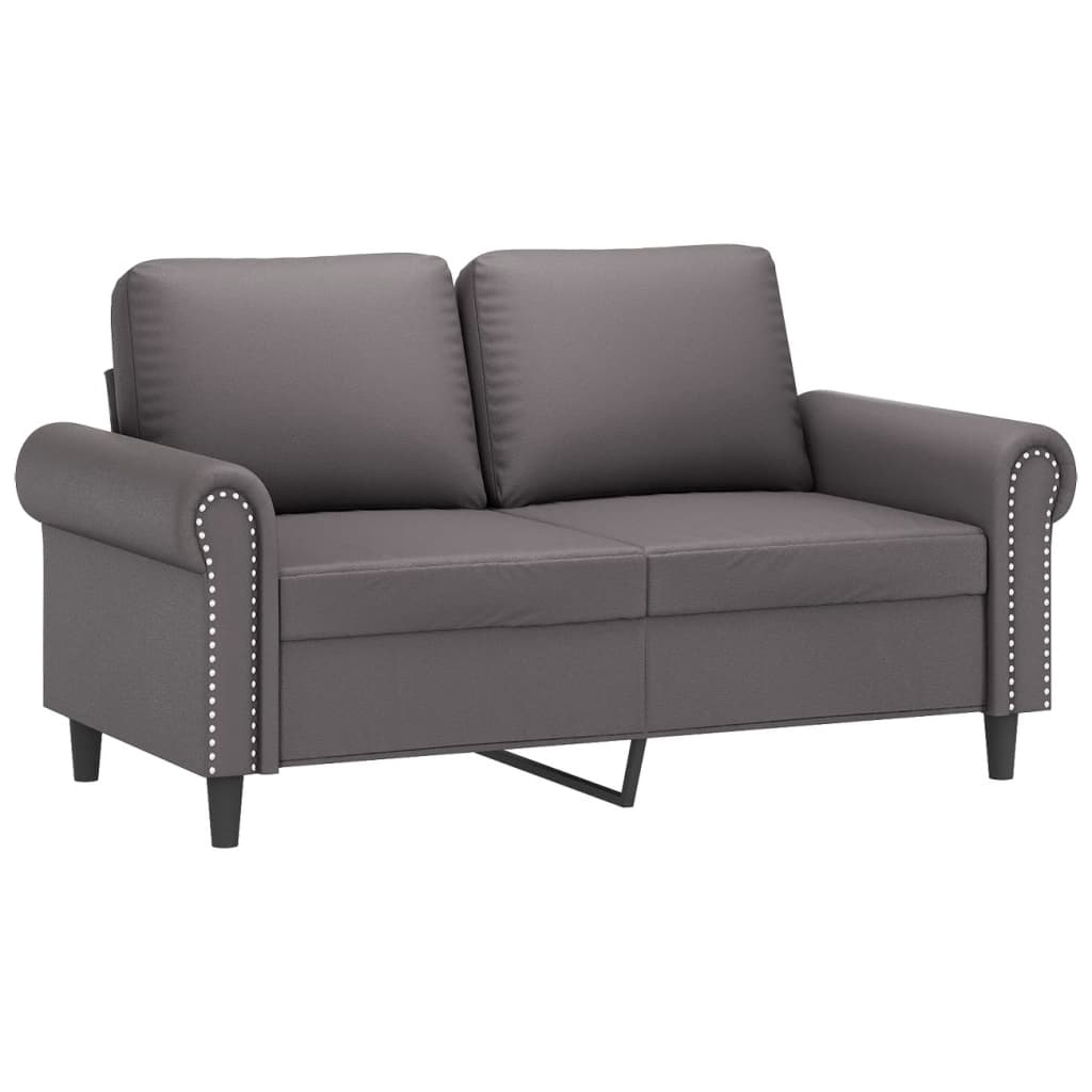 3-delige Loungeset met kussens kunstleer grijs is nu te koop bij PeponiXL, paradijselijk wonen!