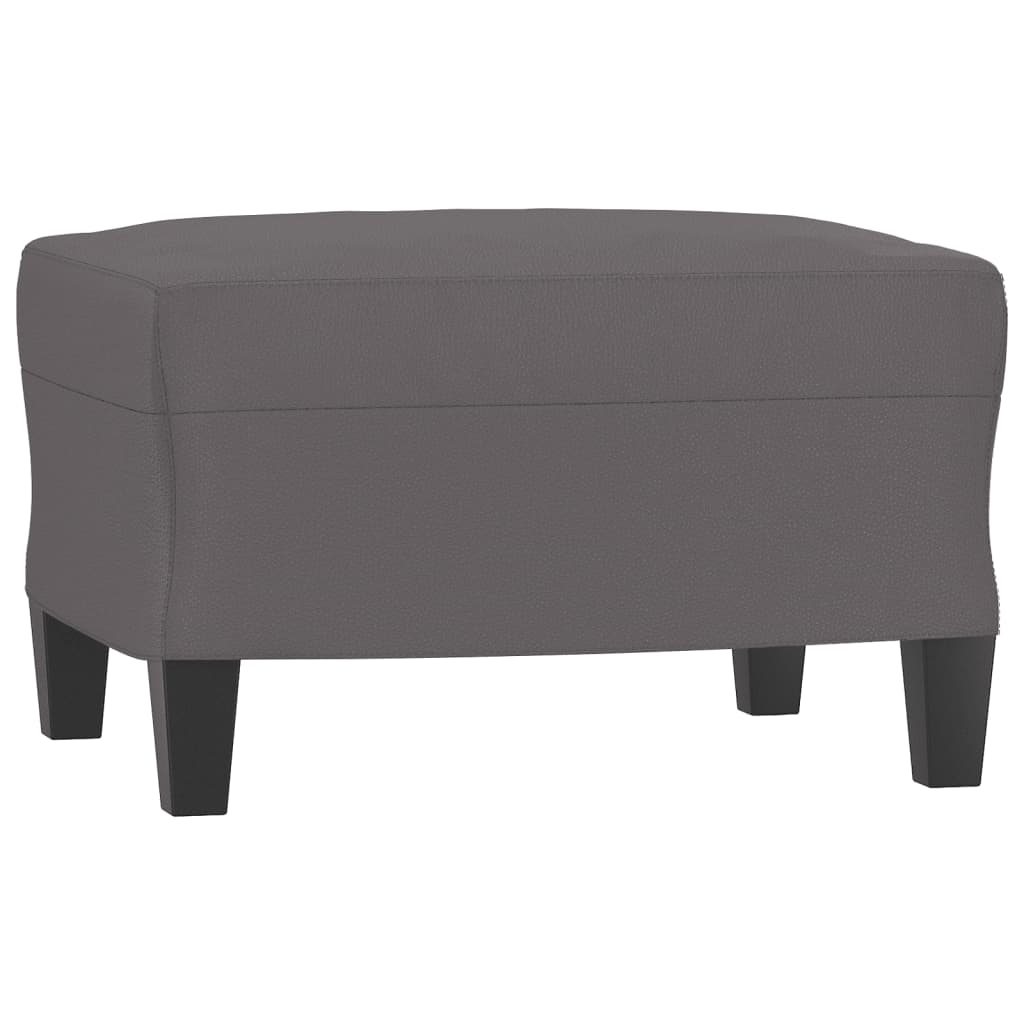 3-delige Loungeset met kussens kunstleer grijs is nu te koop bij PeponiXL, paradijselijk wonen!