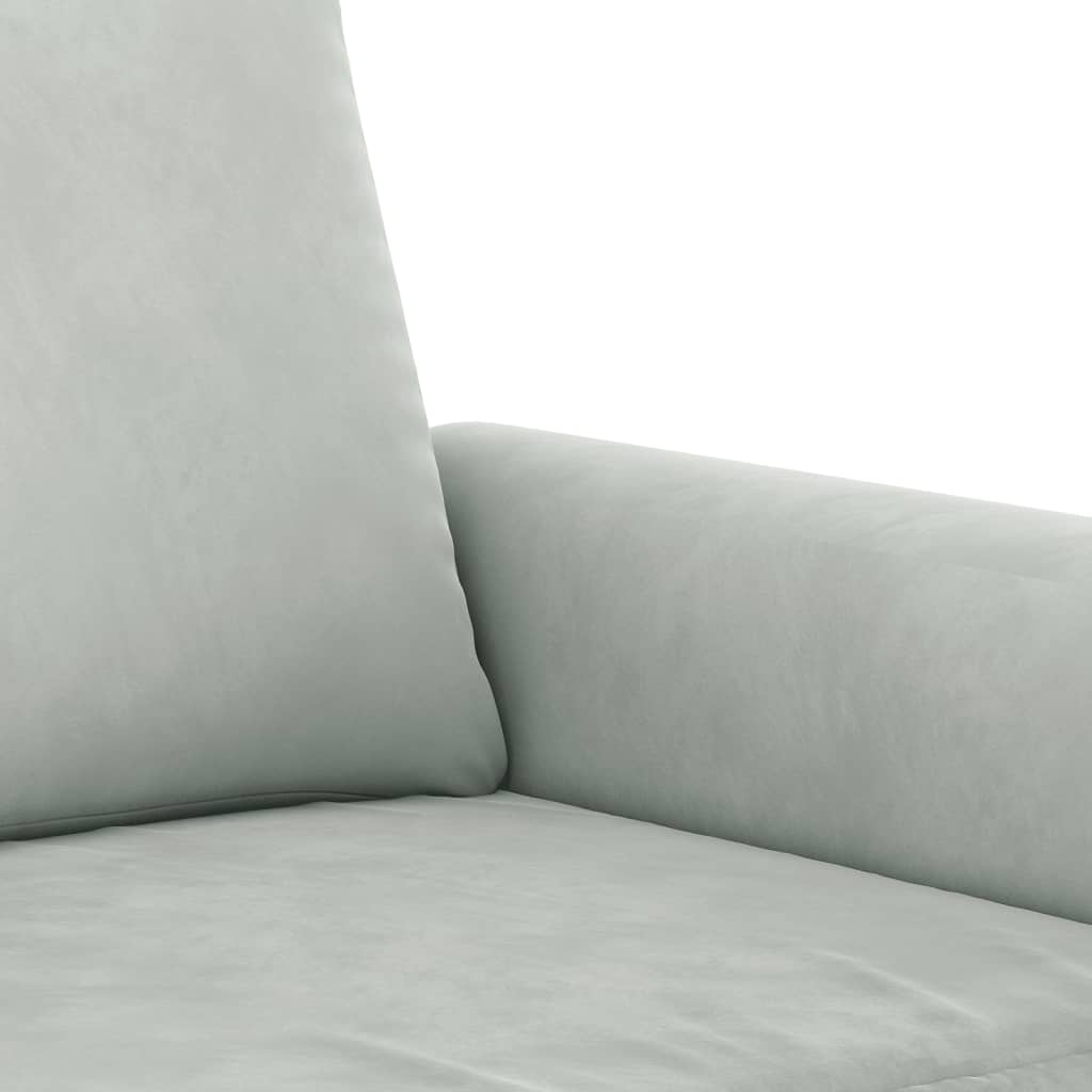 3-delige Loungeset met kussens fluweel lichtgrijs is nu te koop bij PeponiXL, paradijselijk wonen!