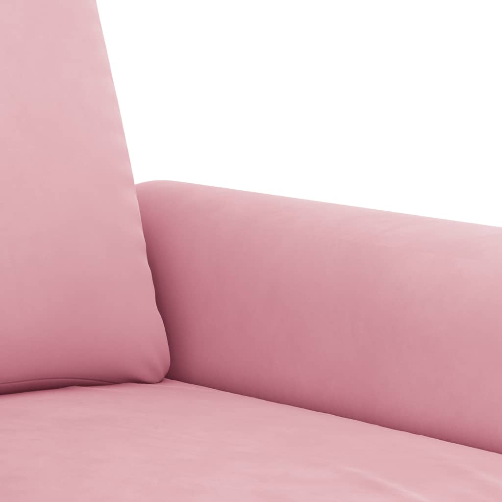 3-delige Loungeset met kussens fluweel roze is nu te koop bij PeponiXL, paradijselijk wonen!