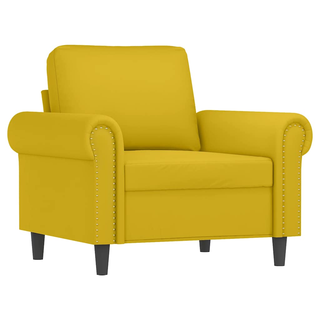 3-delige Loungeset met kussens fluweel geel is nu te koop bij PeponiXL, paradijselijk wonen!