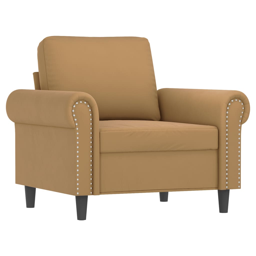 3-delige Loungeset met kussens fluweel bruin is nu te koop bij PeponiXL, paradijselijk wonen!
