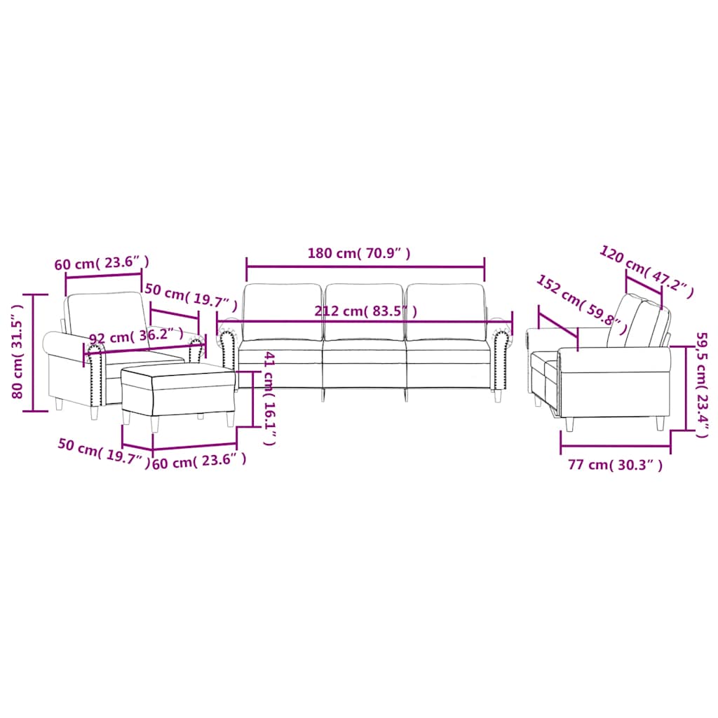4-delige Loungeset met kussens fluweel geel is nu te koop bij PeponiXL, paradijselijk wonen!