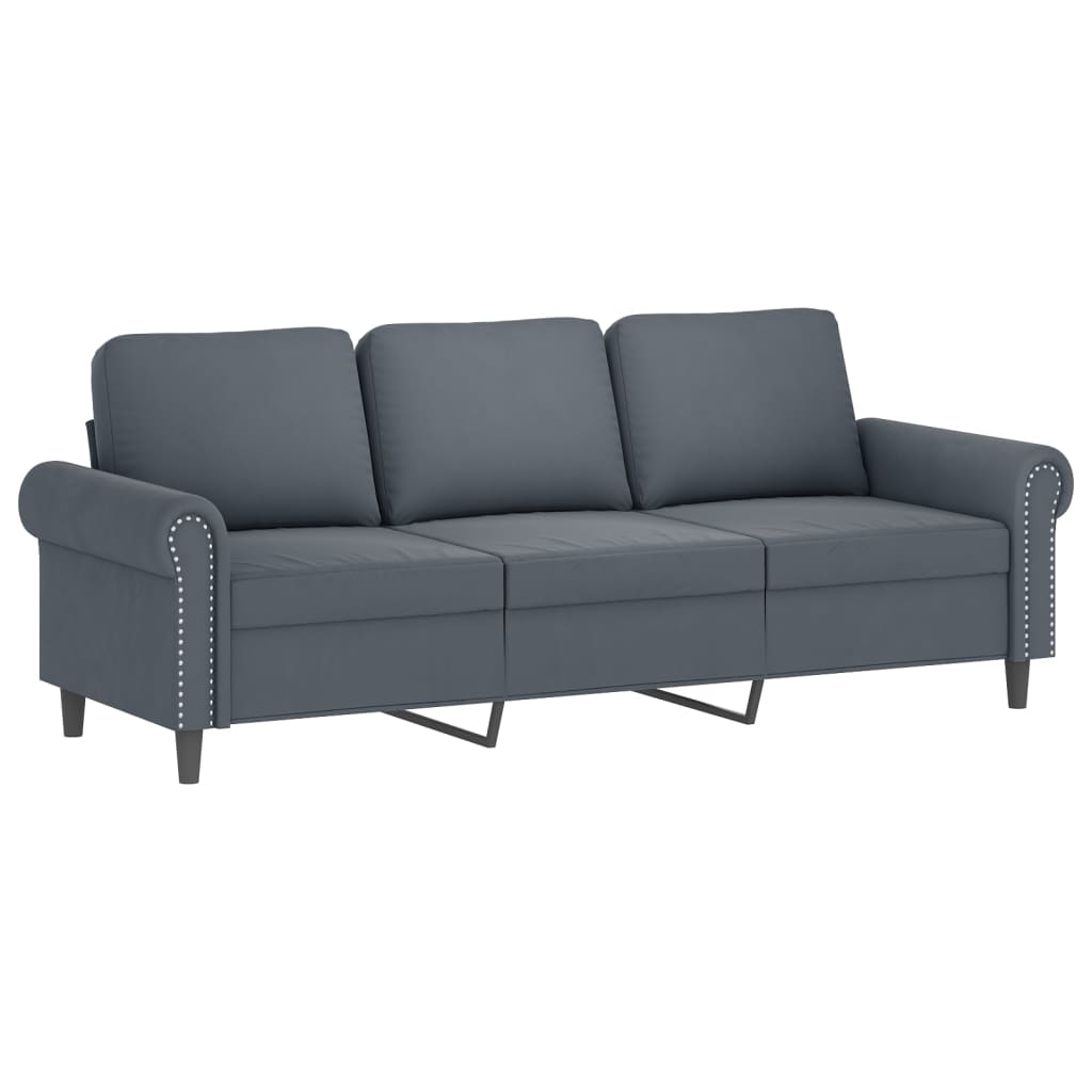 4-delige Loungeset met kussens fluweel donkergrijs is nu te koop bij PeponiXL, paradijselijk wonen!