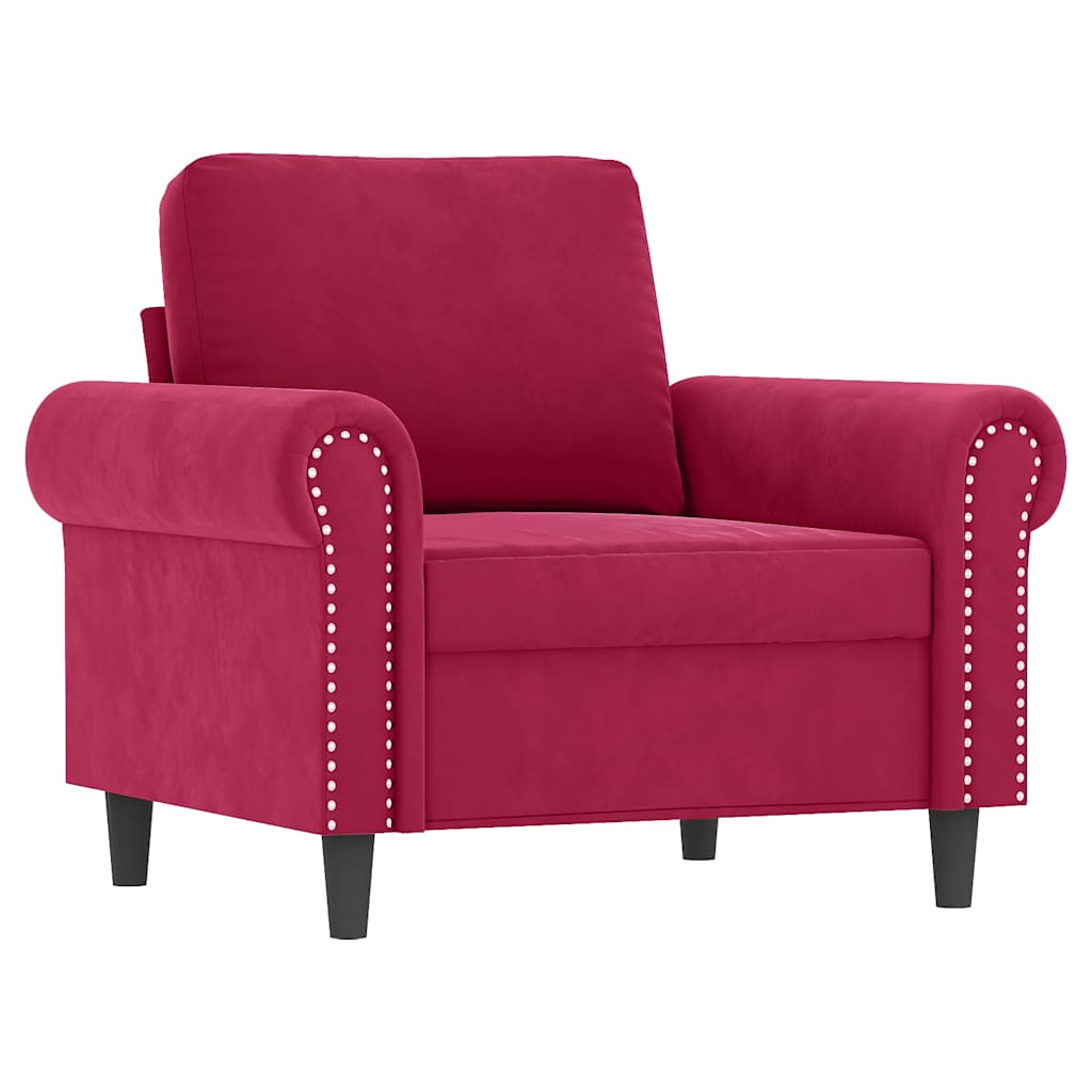4-delige Loungeset met kussens fluweel wijnrood is nu te koop bij PeponiXL, paradijselijk wonen!
