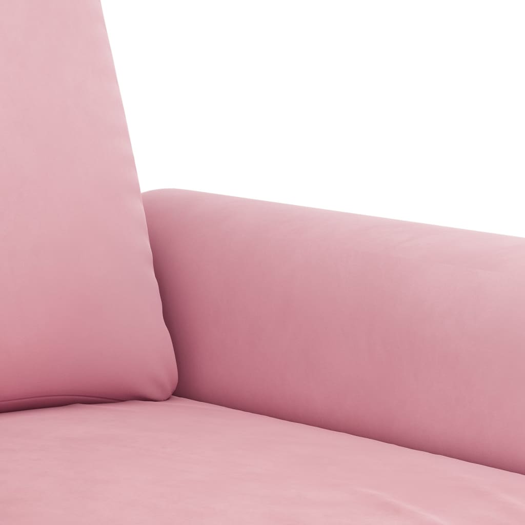 2-delige Loungeset met kussens fluweel roze is nu te koop bij PeponiXL, paradijselijk wonen!