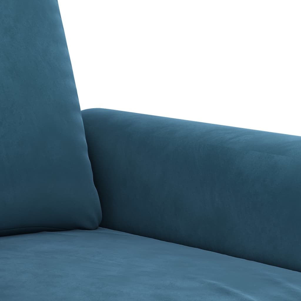 2-delige Loungeset met kussens fluweel blauw is nu te koop bij PeponiXL, paradijselijk wonen!