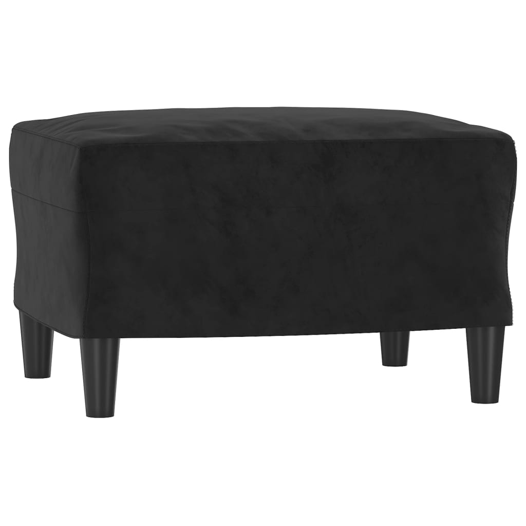 3-delige Loungeset met kussens fluweel zwart is nu te koop bij PeponiXL, paradijselijk wonen!