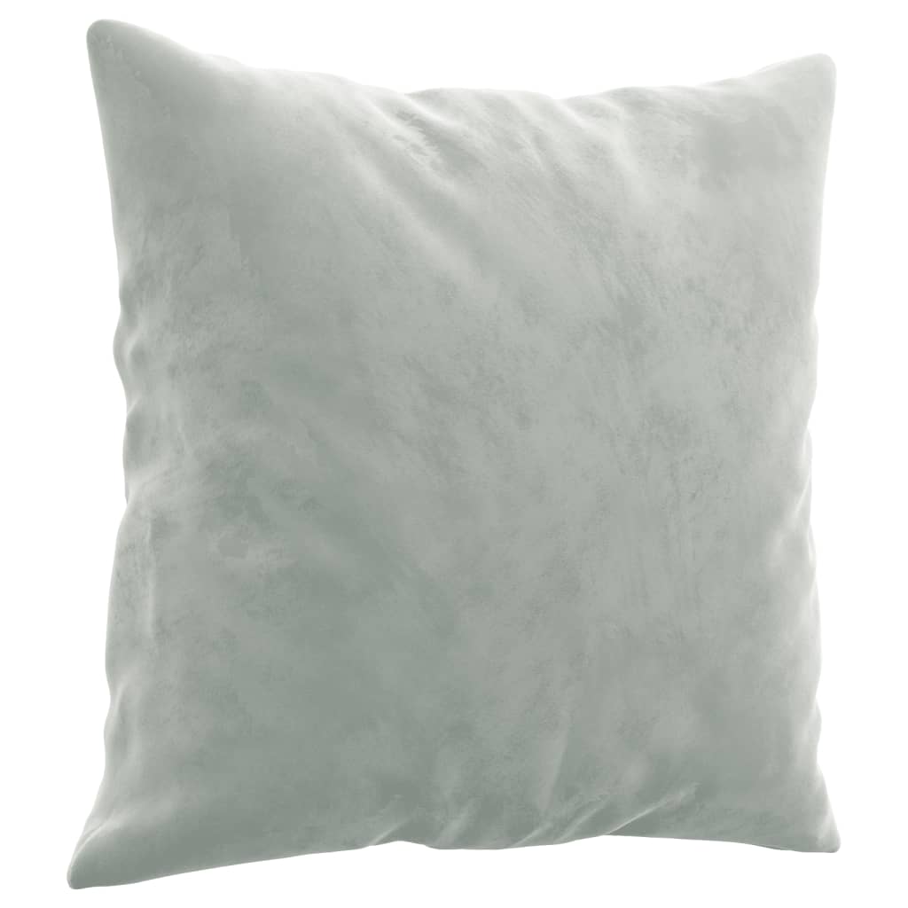 2-delige Loungeset met kussens fluweel lichtgrijs is nu te koop bij PeponiXL, paradijselijk wonen!