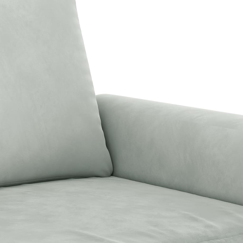 2-delige Loungeset met kussens fluweel lichtgrijs is nu te koop bij PeponiXL, paradijselijk wonen!