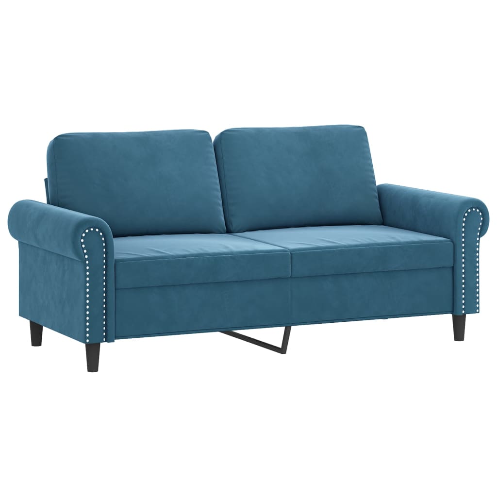 2-delige Loungeset met kussens fluweel blauw is nu te koop bij PeponiXL, paradijselijk wonen!